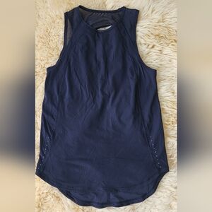 lululemon athletica Navy Mesh-Back Performance Tank